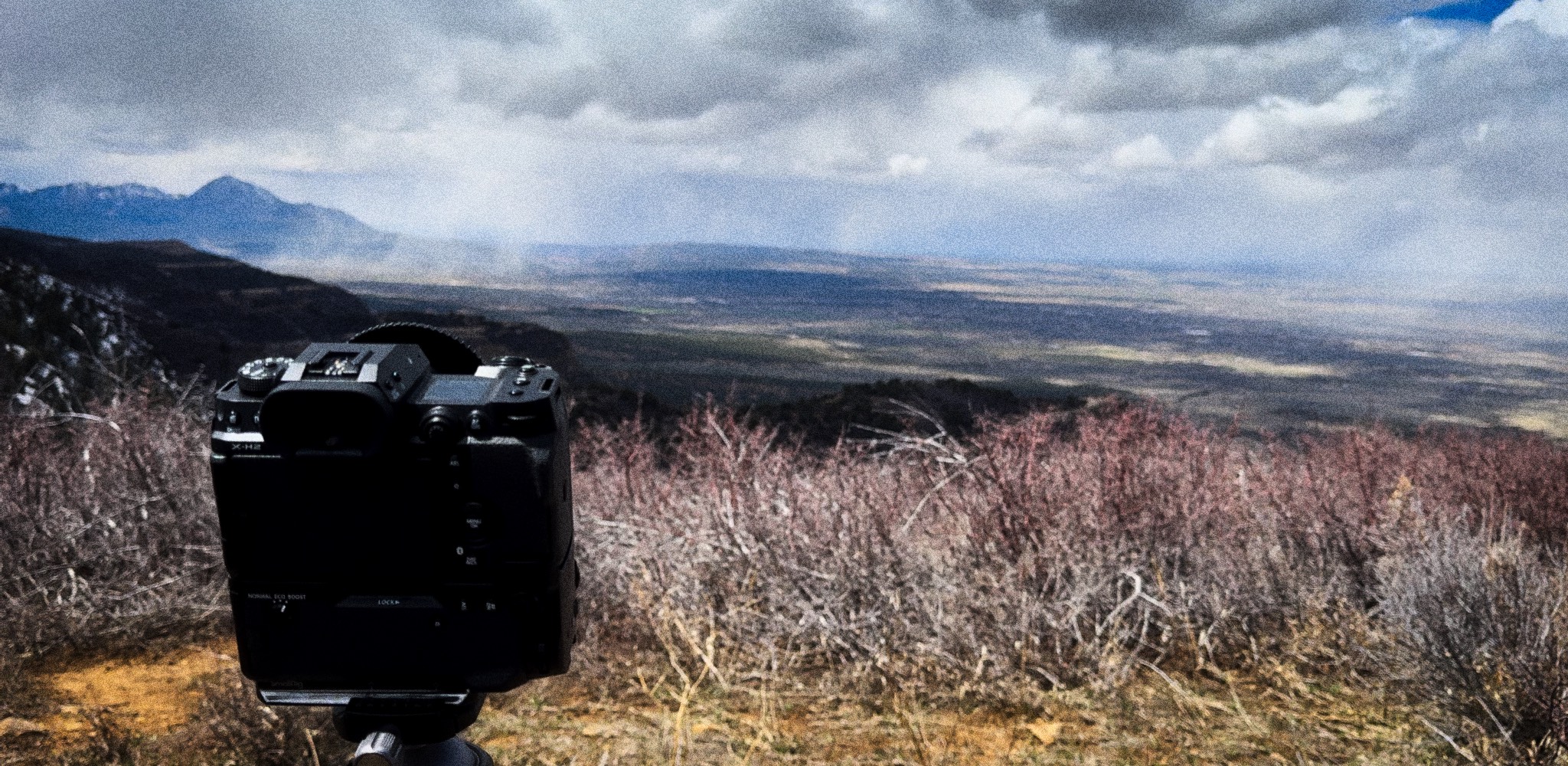 FUJIfilm XH2 8K shooting timelapse of storm vermilion hills mesa AZ